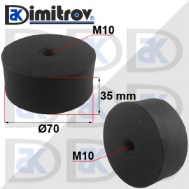 Антивибрационен тампон М10 x Ø70 x 35 mm Антивибрационен тампон М10 x Ø70 x 35 mm
